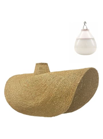 lumisky Lampa wisząca LED "Kleia" w kolorze beżowym - wys. 32 x Ø 90 cm