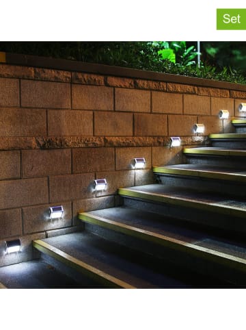 lumisky 2er-Set: LED-Edelstahl-Solarleuchten "Wally" - (B)10 x (H)8 x (T)3 cm