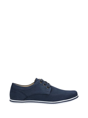 Wojas Leren veterschoenen donkerblauw