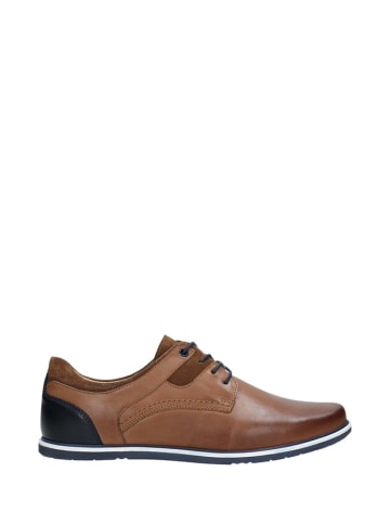 Wojas Leren veterschoenen lichtbruin