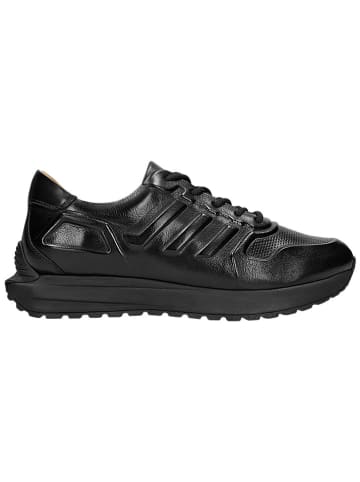 Wojas Leder-Sneakers in Schwarz