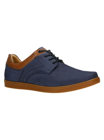 Wojas Leren veterschoenen donkerblauw/lichtbruin