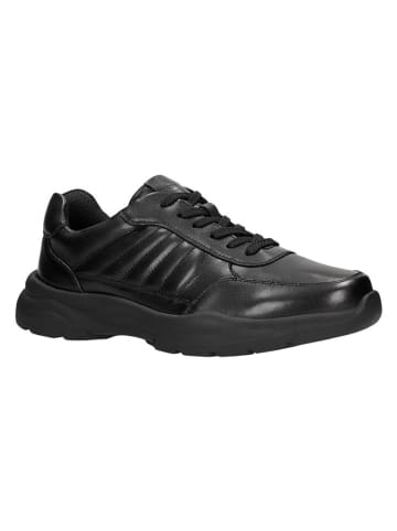 Wojas Leder-Sneakers in Schwarz