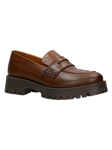 Wojas Leren mocassins lichtbruin