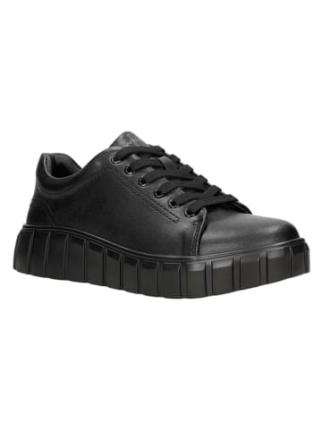 Wojas Leder-Sneakers in Schwarz