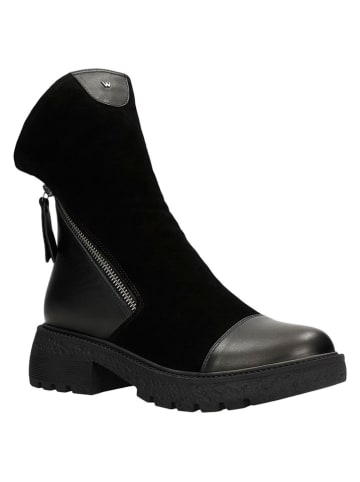 Wojas Leder-Boots in Schwarz