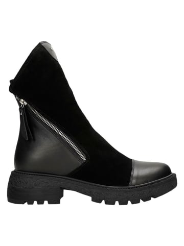 Wojas Leder-Boots in Schwarz