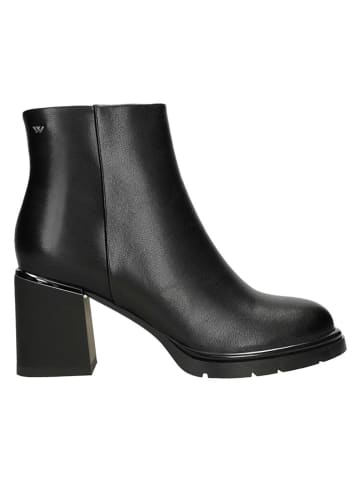 Wojas Leder-Stiefeletten in Schwarz