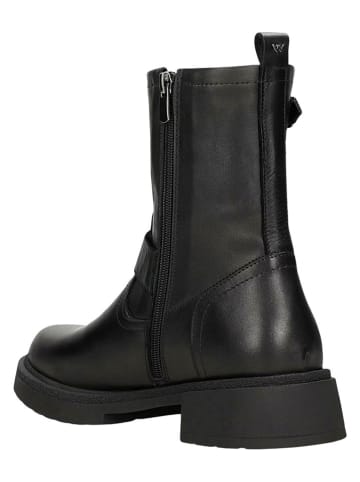 Wojas Leder-Boots in Schwarz
