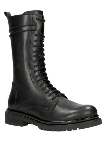 Wojas Leren enkellaarzen zwart