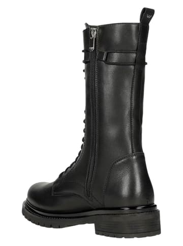 Wojas Leder-Stiefeletten in Schwarz