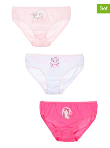 Disney Aristocats 3er-Set: Slips in Pink/ Rosa/ Weiß