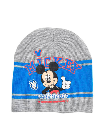Disney Mickey Mouse Beanie "Mickey" in Grau/ Blau