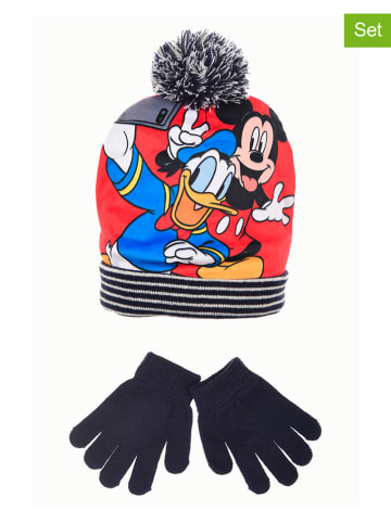 Disney Mickey Mouse 2tlg. Winteraccessoires-Set "Mickey" in Dunkelblau