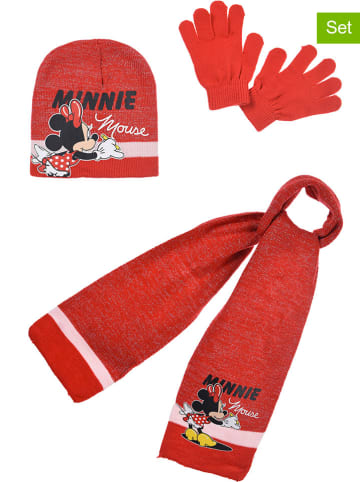 Disney Minnie Mouse 3-częściowy zestaw "Minnie" w kolorze czerwonym