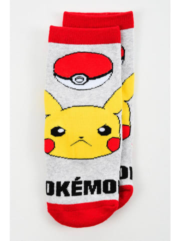 Pokémon Skarpety "Pokemon" w kolorze szaro-czerwonym