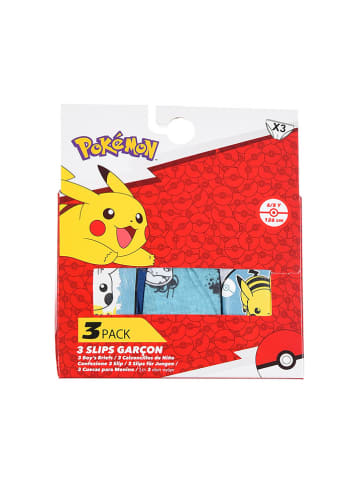 Pokémon 3-delige set: slips "Pokemon" donkerblauw/lichtblauw/grijs