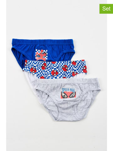 Spiderman 3er-Set: Slips "Spiderman" in Blau/ Grau