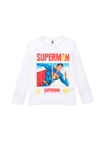 Superman Longsleeve "Superman" in Weiß