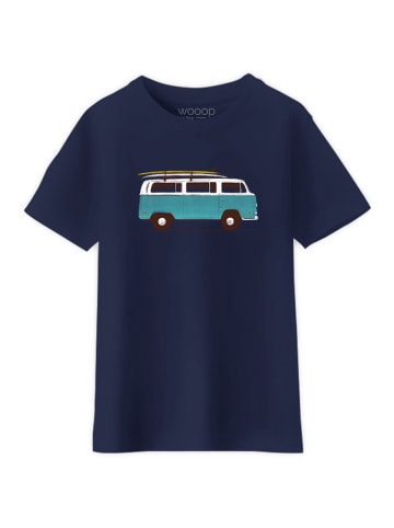 WOOOP Koszulka "Blue van" w kolorze granatowym