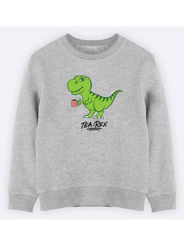 WOOOP Sweatshirt "Tea rex' in Grau