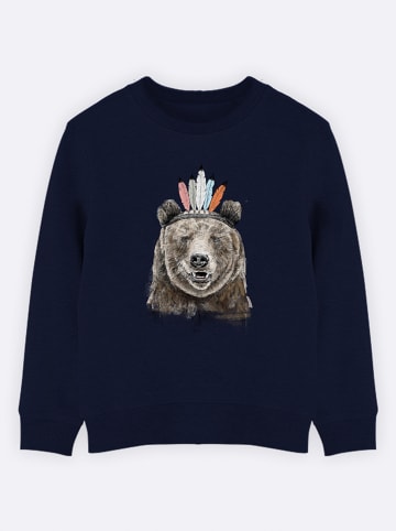 WOOOP Sweatshirt "Festival Bear" donkerblauw