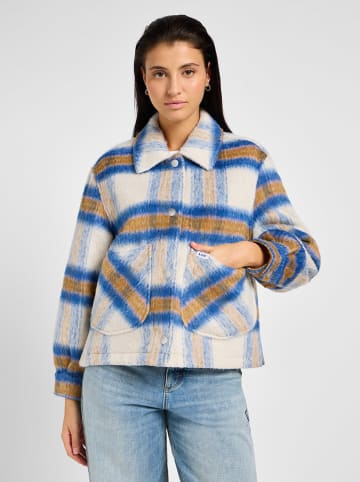 Lee Blousejas crème/blau/mosterdgeel