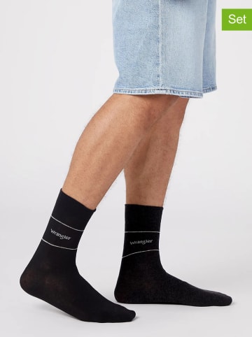 Wrangler 2er-Set: Socken in Schwarz/ Dunkelblau