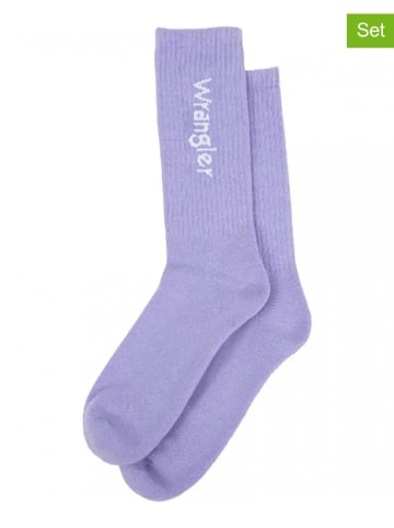 Wrangler 2er-Set: Socken in Weiß/ Flieder