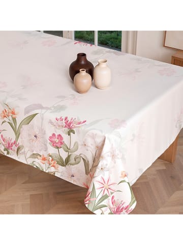 Mint Rugs Tischdecke "Floral Blume" in Weiß/ Rosa