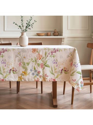 Mint Rugs Obrus "Floral Marela" w kolorze biało-fioletowo-jasnoróżowym