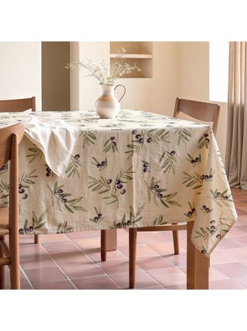 Mint Rugs Tischdecke "Natural Cartagena" in Creme/ Grün/ Schwarz