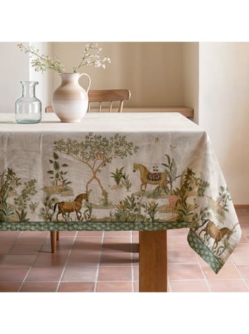 Mint Rugs Tischdecke "Natural Elegance" in Creme/ Grün/ Hellbraun