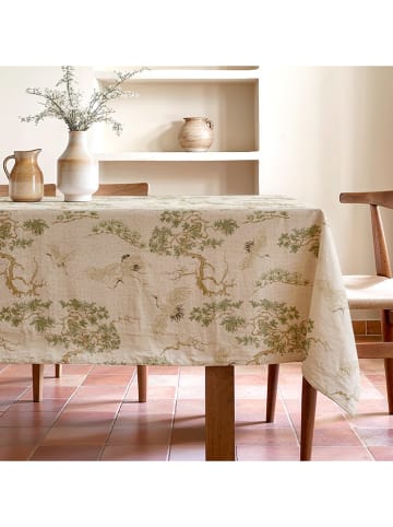 Mint Rugs Obrus "Natural Garza" w kolorze kremowo-zielono-beżowym