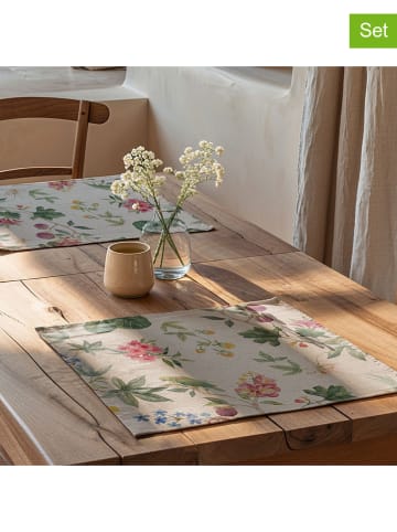 Mint Rugs 2er-Set: Tischsets "Maura" in Creme/ Grün/ Rosa - (L)50 x (B)40 cm