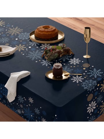 Mint Rugs Obrus "Christmas Natalie" w kolorze niebieskim