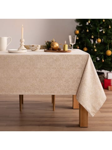 Mint Rugs Obrus "Christmas Loana" w kolorze złoto-kremowym