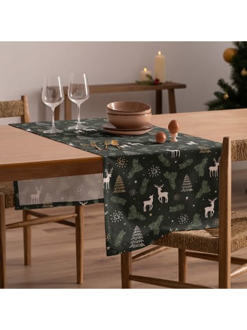 Mint Rugs Tischläufer "Christmas Santa" in Grün/ Weiß