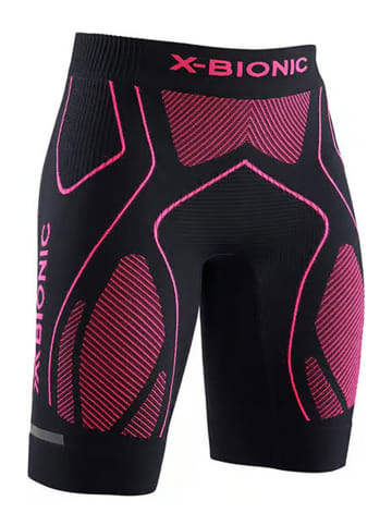 X-Bionic Szorty w kolorze różowo-czarnym do biegania