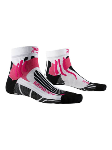 X-Bionic Hardloopsokken "Speed Two" zwart/wit/roze