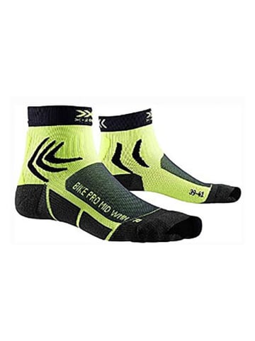 X-Bionic Fietssokken "Pro" antraciet/geel