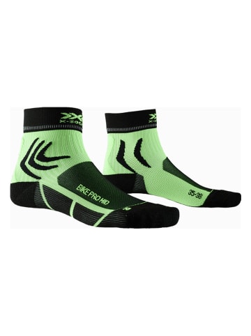 X-Bionic Fahrradsocken "Pro" in Schwarz/ Grün