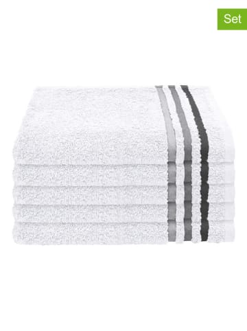 Schiesser Ręczniki (5 szt.) "Skyline" w kolorze białym dla gości