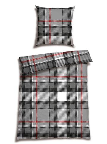 Schiesser Fijnbiber beddengoedset "Talisa" grijs