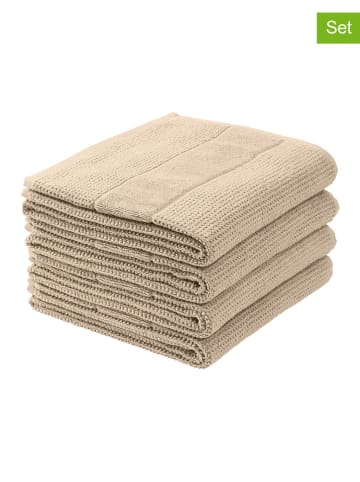 Schiesser 4er-Set: Handtücher "Turin" in Beige