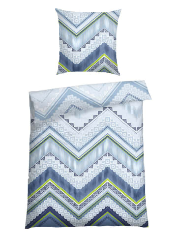 Schiesser Renforcé beddengoedset "Aria" blauw