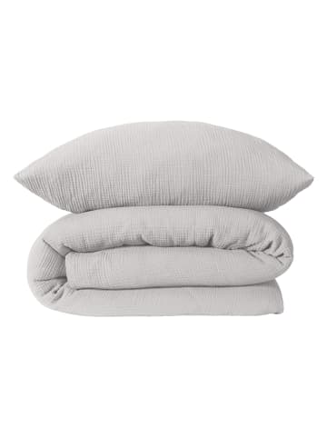 Schiesser Musselin-Bettwäsche-Set "Molly" in Hellgrau