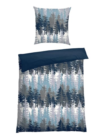 Schiesser Feinbiber-Bettwäsche-Set "Smilla" in Petrol