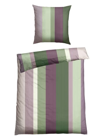 Schiesser Renforcé-Bettwäsche-Set "Vendi" in Lila/ Grün