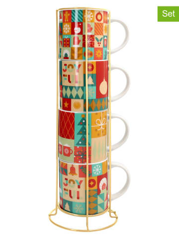 Tognana 5-delige Set: koppen ''Xmas Wrap'' meerkleurig - 370 ml